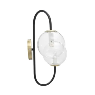 LAMPA ŚCIENNA IRON BLACK 36X24X45 cm